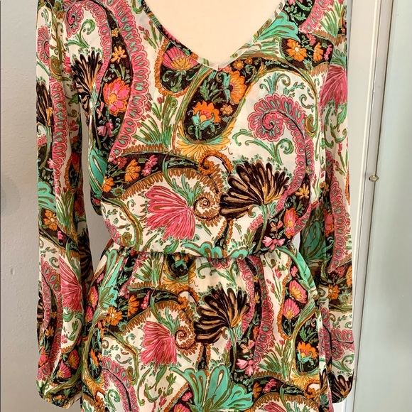 Show me your mumu Rainey Palace Paisley Pink floral dress size M coastal cowgirl - Picture 8 of 10